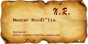Nester Rozália névjegykártya