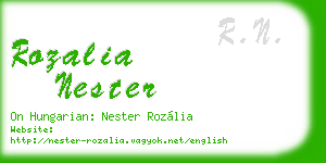 rozalia nester business card