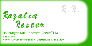 rozalia nester business card
